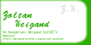 zoltan weigand business card